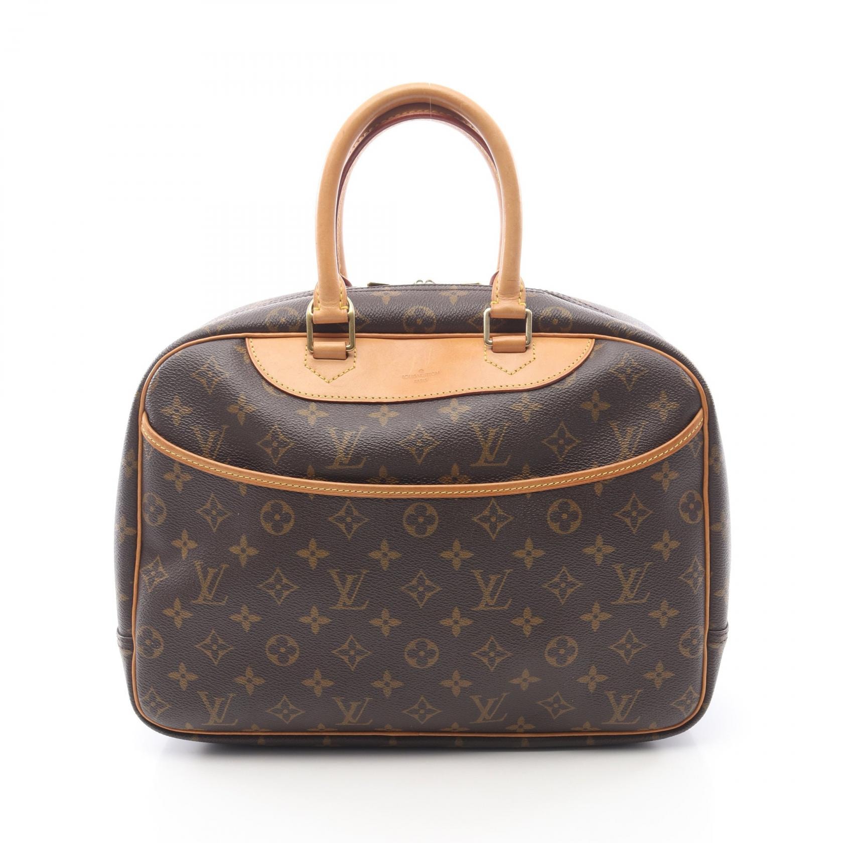 ルイ・ヴィトン LOUIS VUITTON ドーヴィル ボーリングヴァニティ ハンドバッグ バッグ PVCコーティングキャンバス レザー モノグラム レディース ブラウン系 M47270 【中古】