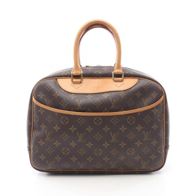 ルイ・ヴィトン LOUIS VUITTON ドーヴィル ボーリングヴァニティ ハンドバッグ バッグ PVCコーティングキャンバス レザー モノグラム レディース ブラウン系 M47270 【中古】