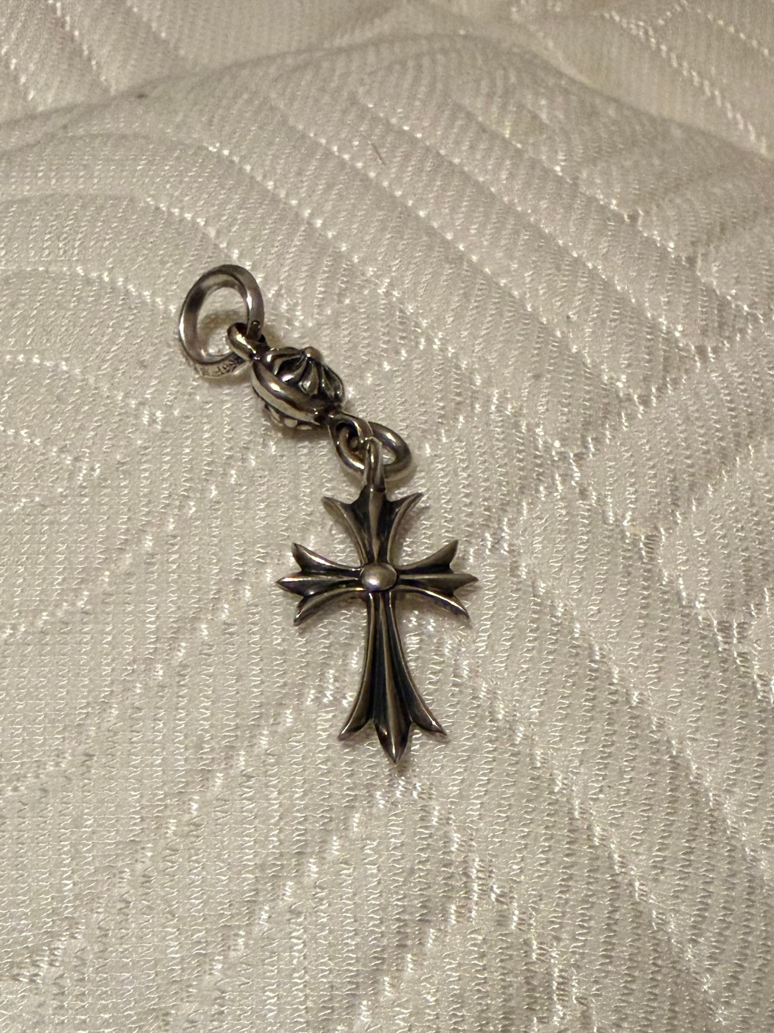 Chrome Hearts 1 Ball Tiny CH Cross Charm "Silver"