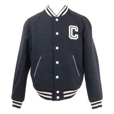 セリーヌ 【国内正規】2V86W896C TEDDY COLLEGE BOMBER JACKET テディ カレッジ ボンバージャケット 50