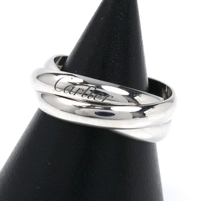 CARTIER カルティエ K18WG ホワイトゴールド トリニティ リング・指輪 14.5号 55 9.3g レディース【中古】【美品】