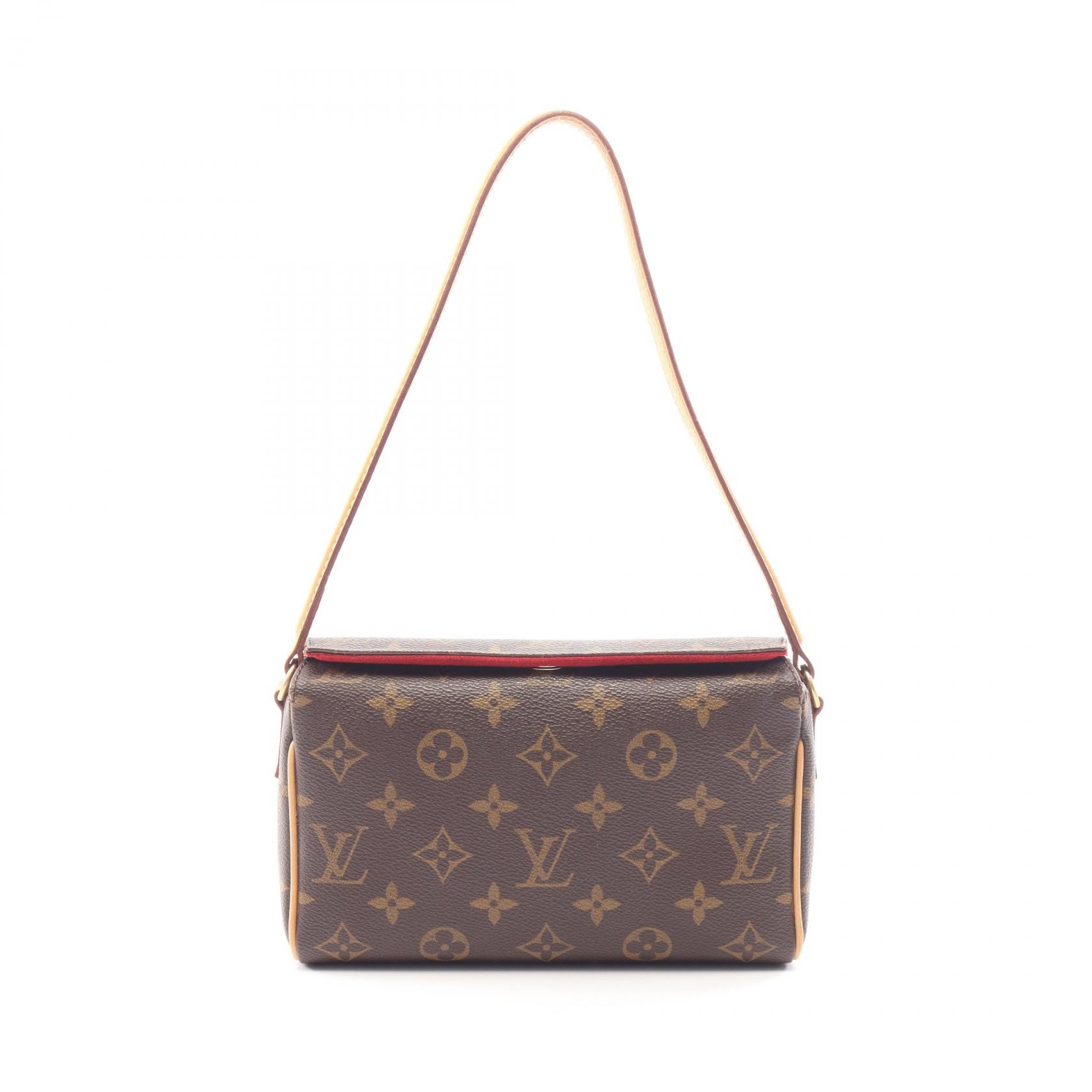 ルイ・ヴィトン LOUIS VUITTON レシタル モノグラム ハンドバッグ バッグ PVCコーティングキャンバス レザー レディース ブラウン系 M51900 【中古】