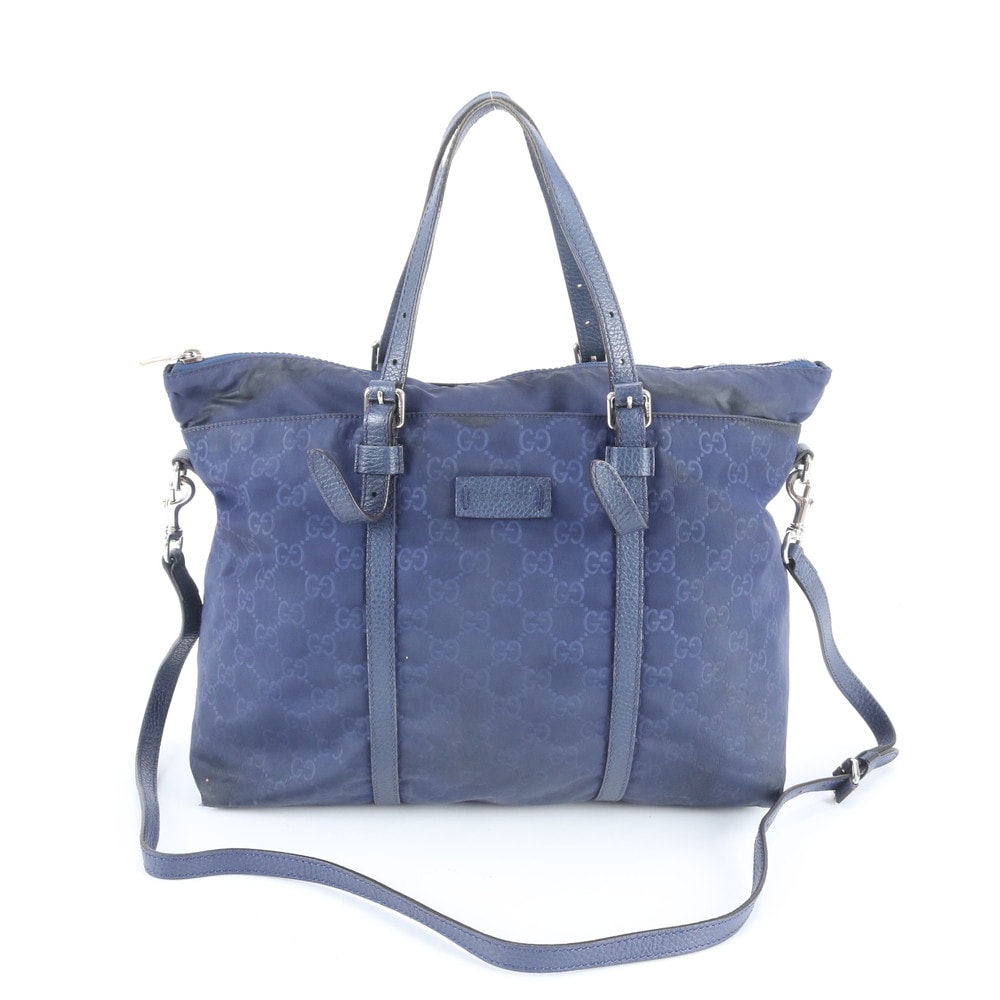 グッチ GGナイロン 387067 トート バッグ レザー×ナイロン
