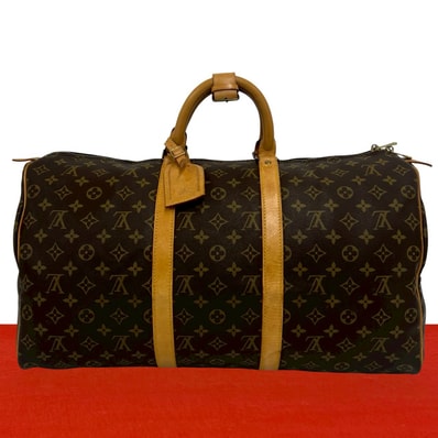 LOUIS VUITTON ルイヴィトン キーポル 50 モノグラム レザー PVC ボストンバッグ ブラウン
32709