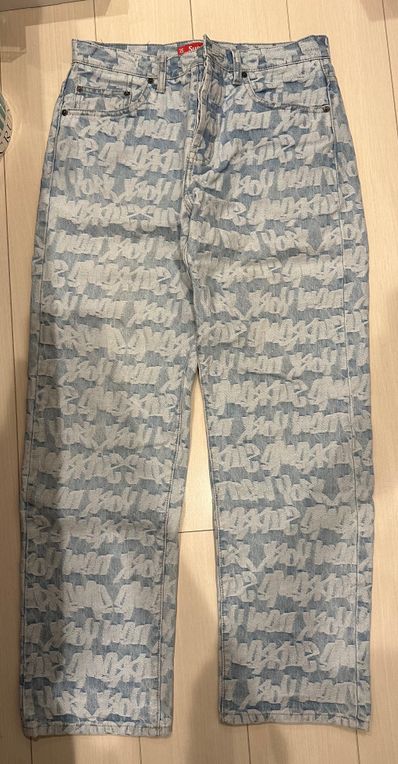 Supreme Fat Tip Jacquard Regular Jean "Blue"