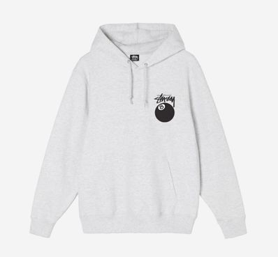 Stussy 8 Ball Hoodie Ash Heather - 21FW