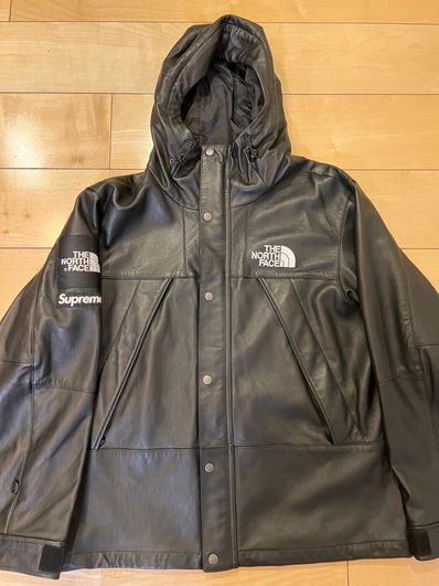 Supreme x The North Face Leather Mountain Parka "Black"