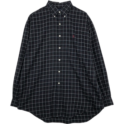 古着 ラルフローレン Ralph Lauren BLAKE 長袖 ボタンダウンチェックシャツ メンズL相当/eaa643465