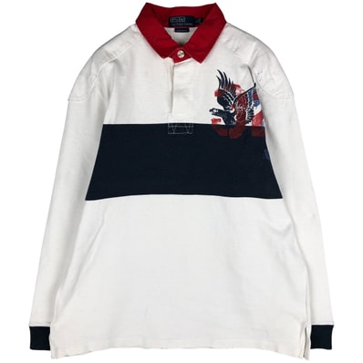 古着 ラルフローレン Ralph Lauren POLO by Ralph Lauren CUSTOM FIT 長袖 ラガーシャツ メンズXL相当/eaa601139