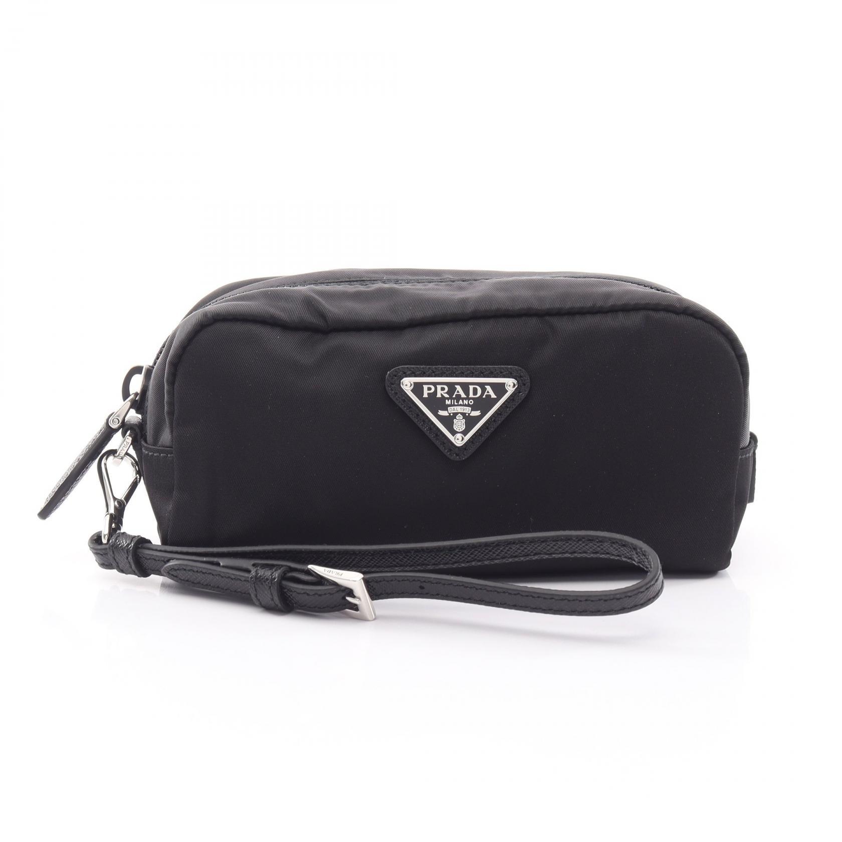 プラダ PRADA RE-NYLON ポーチ バッグ ナイロン レザー レディース ブラック系 1NS175R067F0002 【新品】