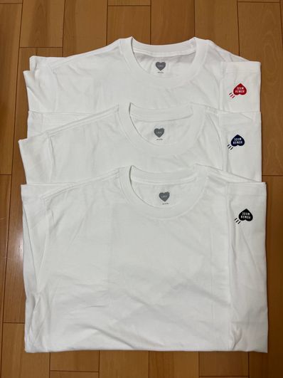 HUMAN MADE 3Pack T-Shirt Set "White"