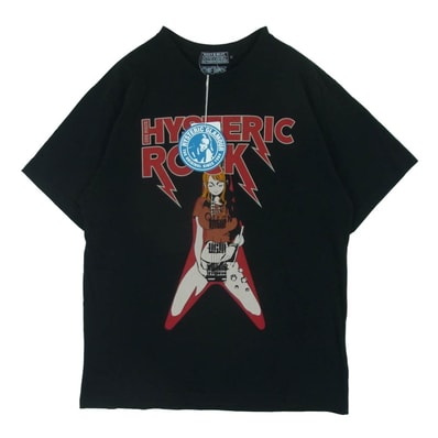 HYSTERIC GLAMOUR ヒステリックグラマー 25AW 02253CT15 ONE PIECE Nami FLYING V T-Shirt ワンピース ナミ プリント 半袖 Tシャツ ブラック系 L【中古】