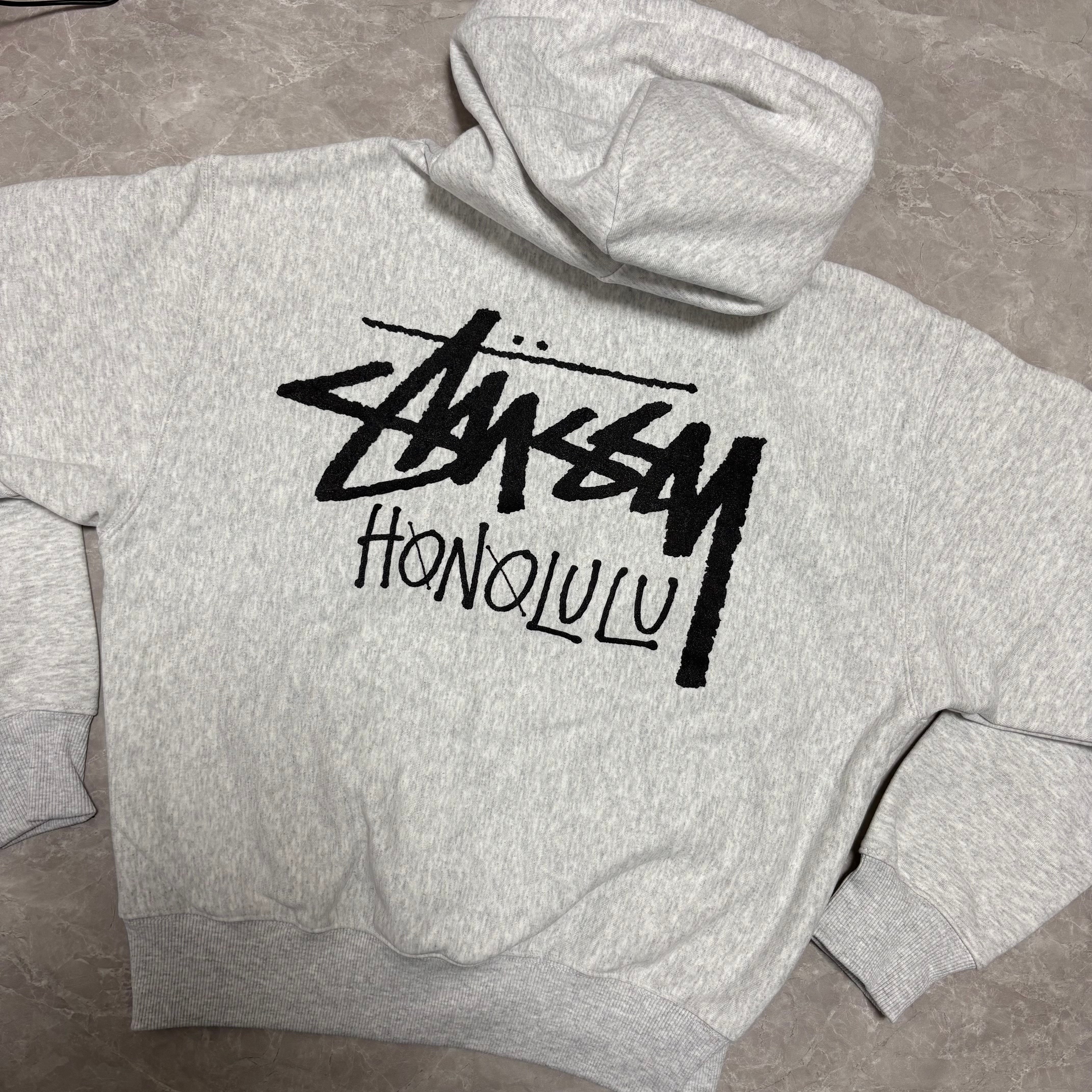 新品未使用 STUSSY ハワイ限定 ホノルル ロゴ パーカー S グレー ストゥーシー
