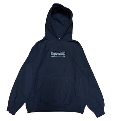 Supreme KAWS Chalk Logo Hooded Sweatshirt "Black"(2021)
