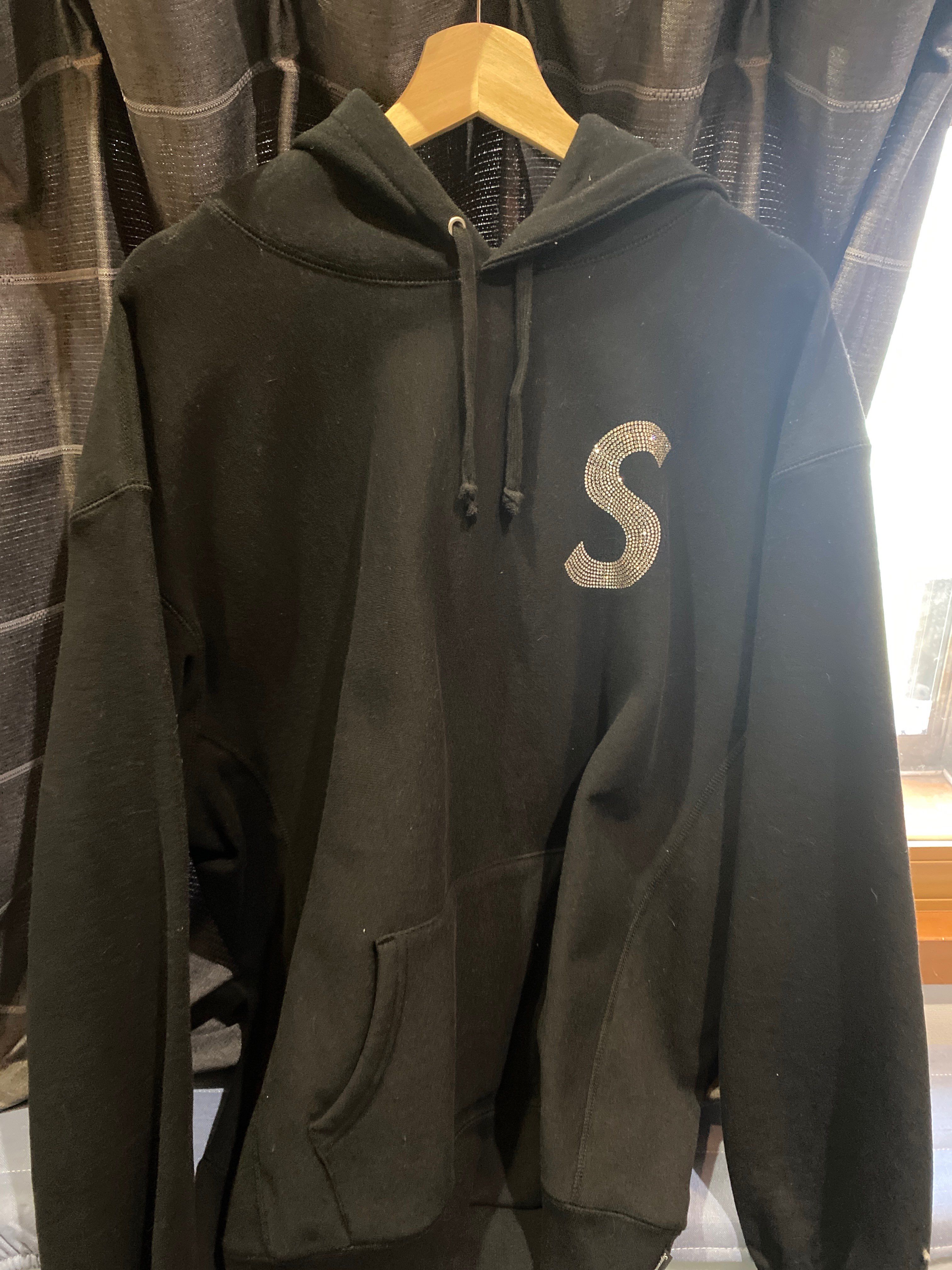 Supreme Swarovski® S Logo Hooded Sweatshirt "Black"