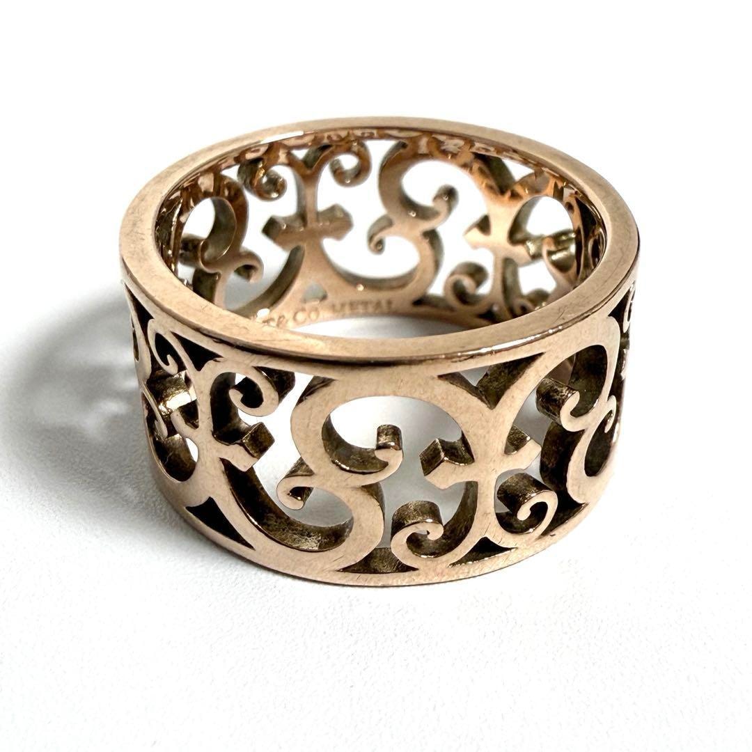 【10号】ティファニー レディース  エンチャント ワイド リング ルベドメタル