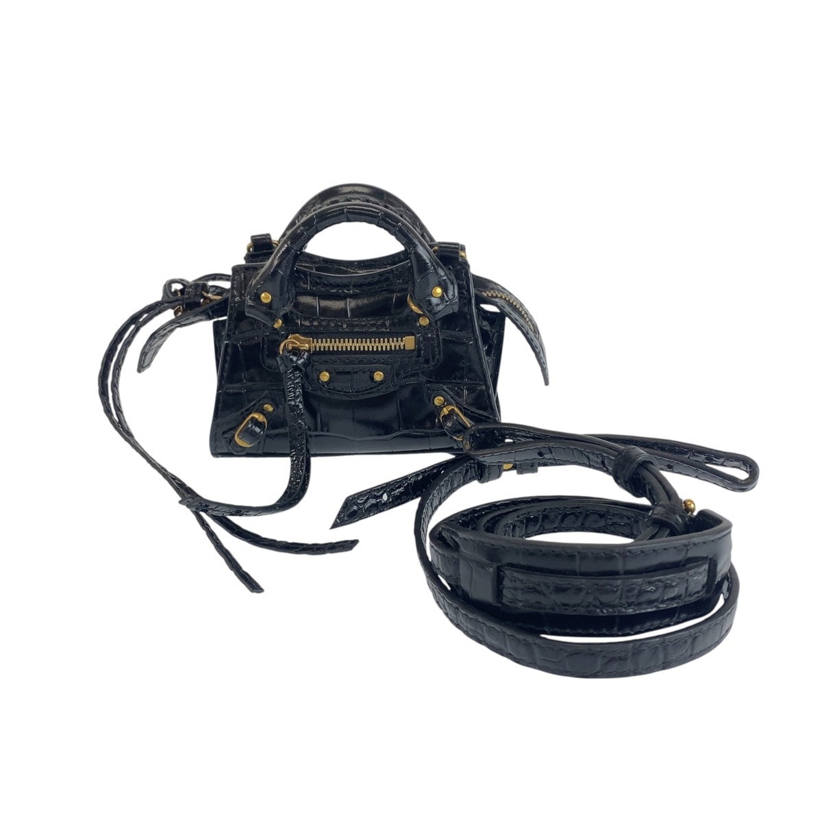BALENCIAGA Women's Neo Classic Super Nano Top Handle Bag "Black"