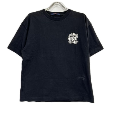 ルイヴィトン 19SSブラック LV スモークプリンテッドTシャツ M