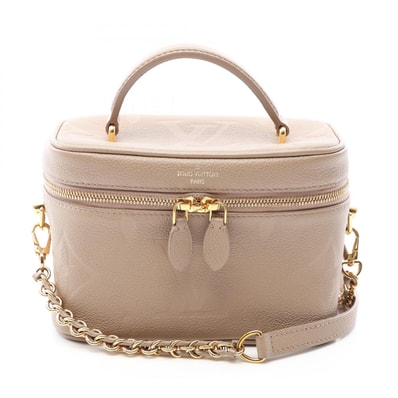 ルイ・ヴィトン LOUIS VUITTON ヴァニティPM 2WAY ハンドバッグ バッグ レザー モノグラム・アンプラント トゥルトレール レディース ベージュ系 M45608 【中古】