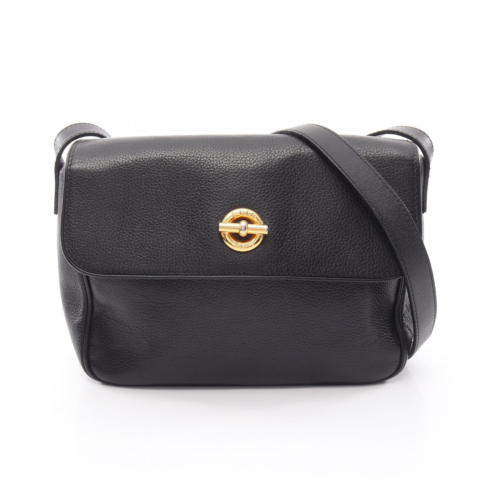 セリーヌ CELINE ショルダーバッグ バッグ レザー レディース ブラック系 【中古】