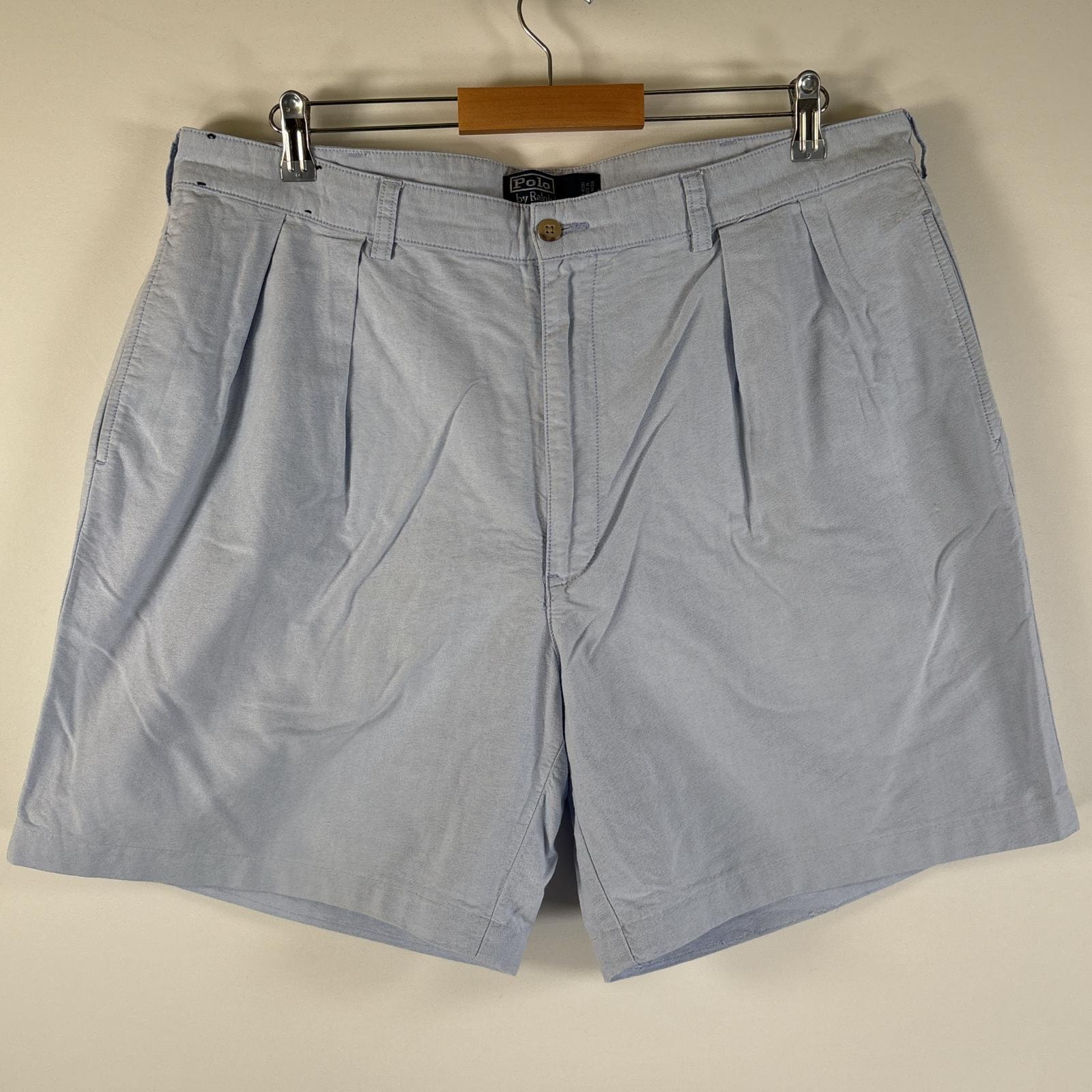 古着 90's/90年代 ポロバイラルフローレン Polo by Ralph Lauren ショートパンツ チノパン ポロチノ 大きいサイズ w40 水色系 メンズ