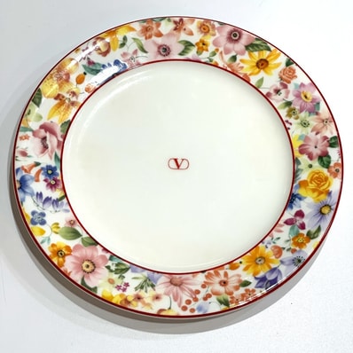 ヴァレンティノ VALENTINO 花柄 プレート お皿 陶器 ホワイト