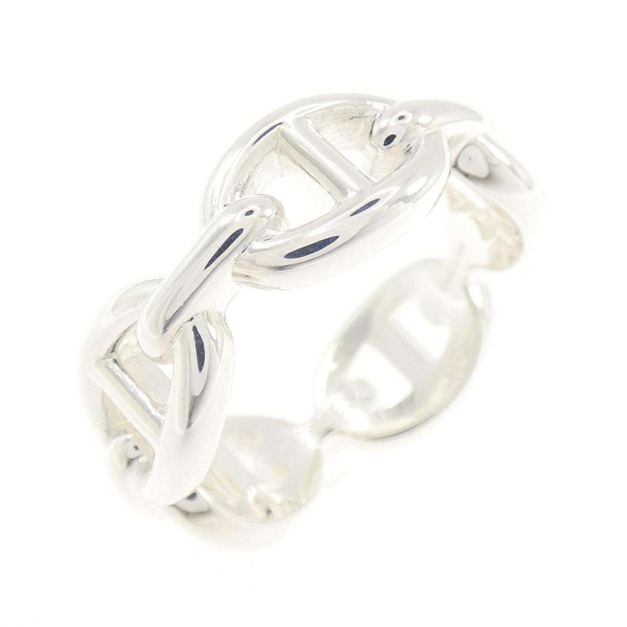 Hermes Chaine D'ancre Enchainee Ring PM "Silver"