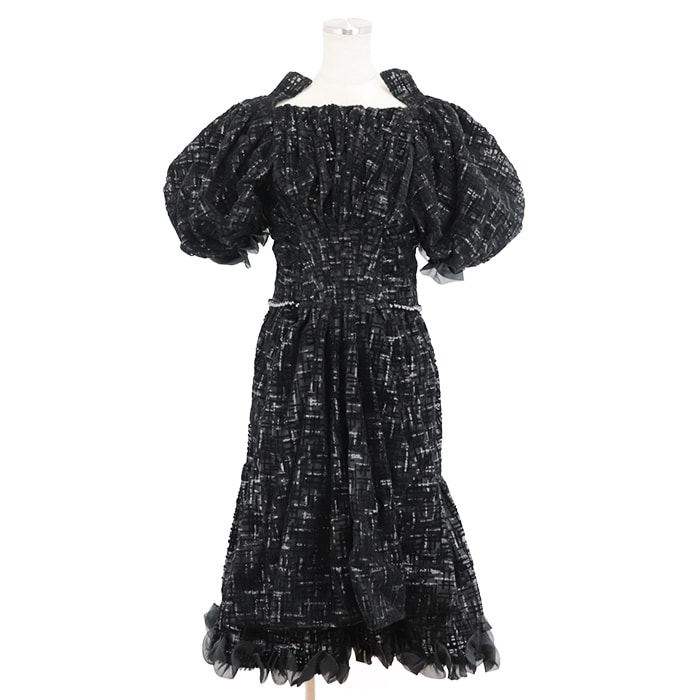 美品 シャネル ワンピース レディース ブラック  40 CHANEL