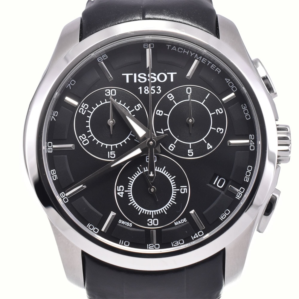 ティソ TISSOT T035.617.16.051.00 クチュリエ クロノグラフ デイデイト クォーツ メンズ 極美品 箱付き C#146994