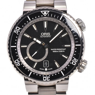 値下 オリス ORIS 643.7638.74.54MB ダイバーズ スモールセコンド デイト 自動巻き メンズ 美品 保証書付き N#145689