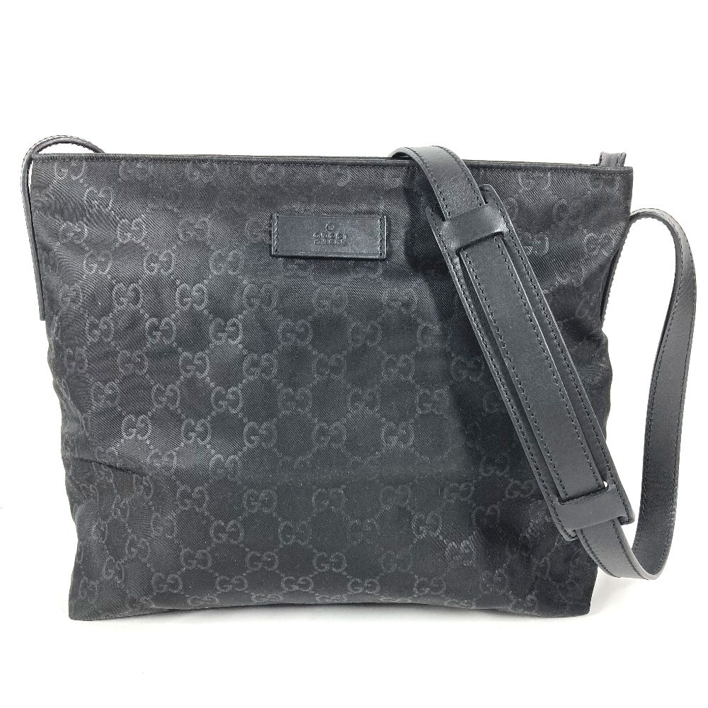 グッチ GUCCI GG ロゴ 314529 斜め掛け カバン ショルダーバッグ レザー/ナイロン ブラック
