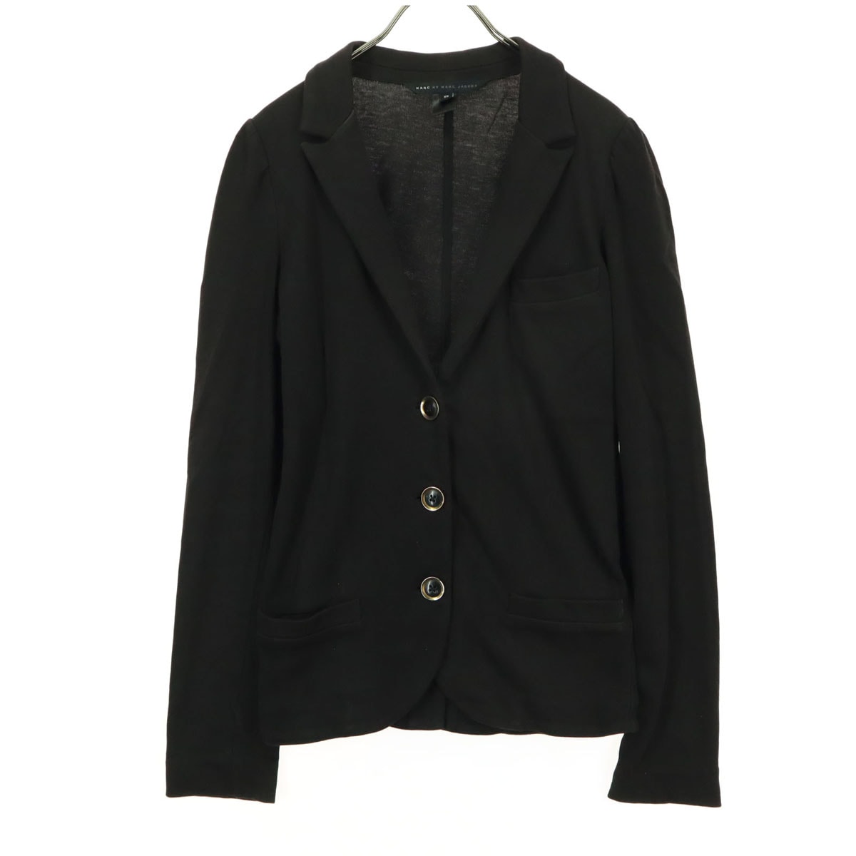 MARC BY MARC JACOBS マークバイマークジェイコブス 長袖 コットンニット テーラードジャケット XS ブラック