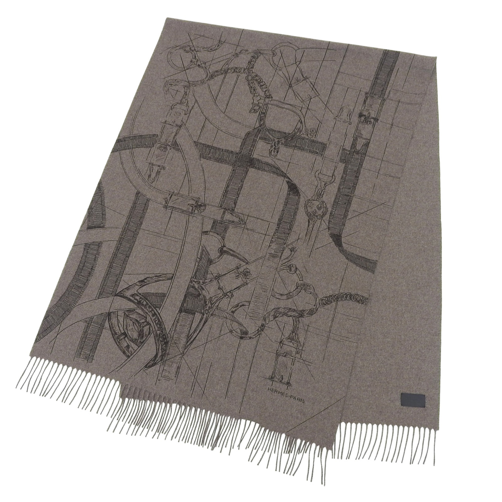 極美品 エルメス マフラー カヴァルカドゥール エスキス メンズ