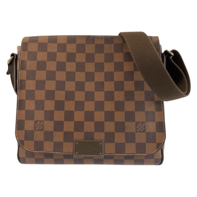LOUIS VUITTON ルイヴィトン ダミエ ディストリクトPM ブラウン PVC ショルダーバッグ ポシェット 602409 【中古】