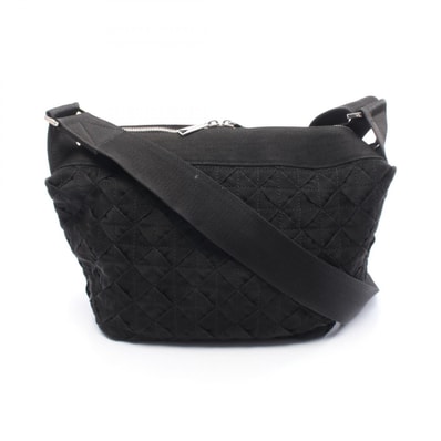 ボッテガヴェネタ BOTTEGA VENETA イントレチャート ウェビング ショルダーバッグ バッグ ナイロンキャンバス レディース ブラック系 【中古】