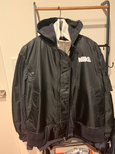 Sacai x Nike NRG Layered Bomber Jacket "Black"