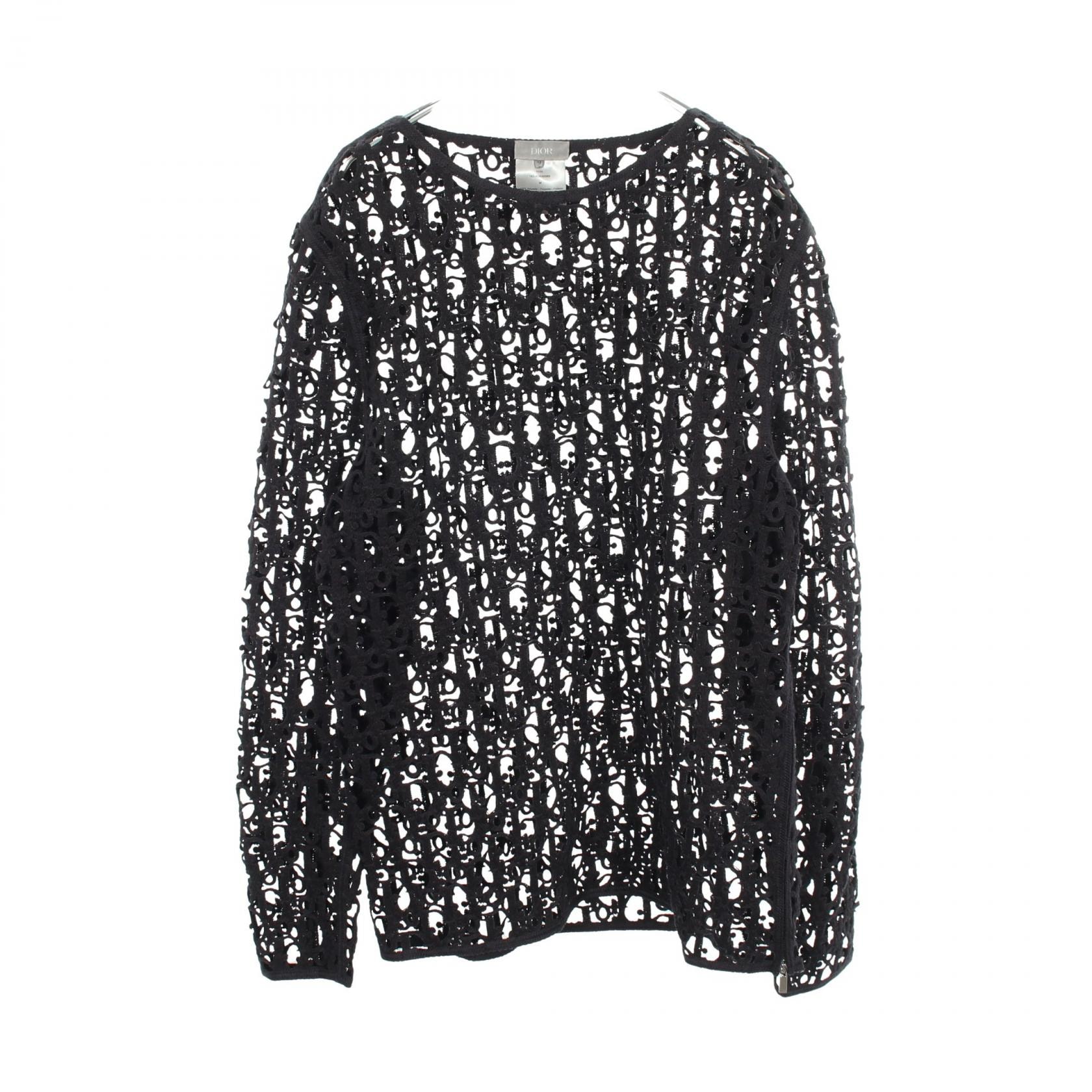 ディオール Dior オブリーク メッシュ 長袖 衣料品 トップス ポリエステル メンズ ブラック系 183J636A0069 【中古】