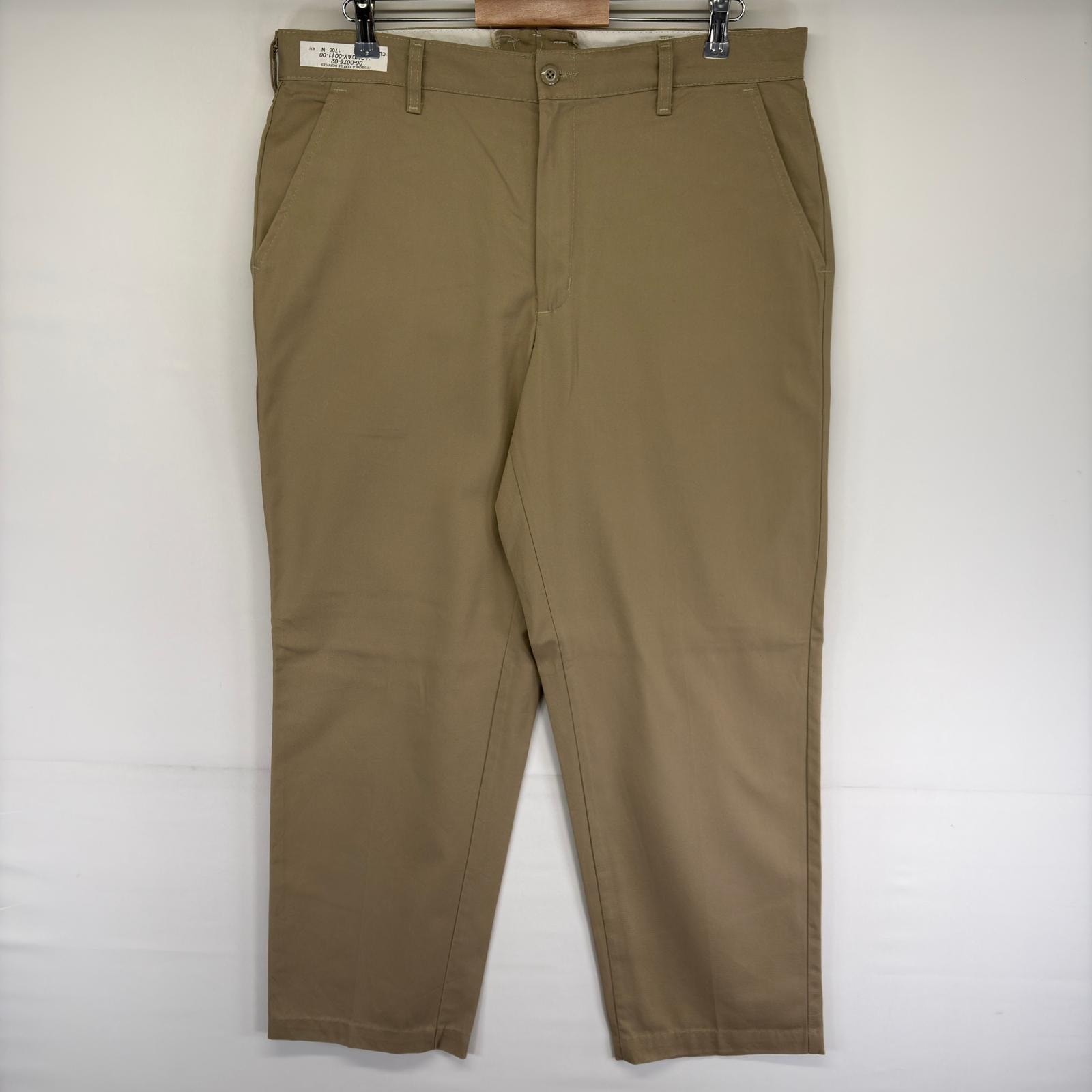 古着 レッドキャップ RED KAP パンツ ワンポイントロゴ ジッパーフライ センタープレス スラックス チノパン w38  ベージュ系 メンズ