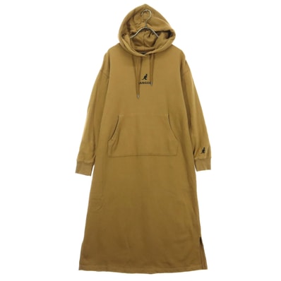 KANGOL カンゴール 長袖 スウェットパーカー ワンピース M ブラウン