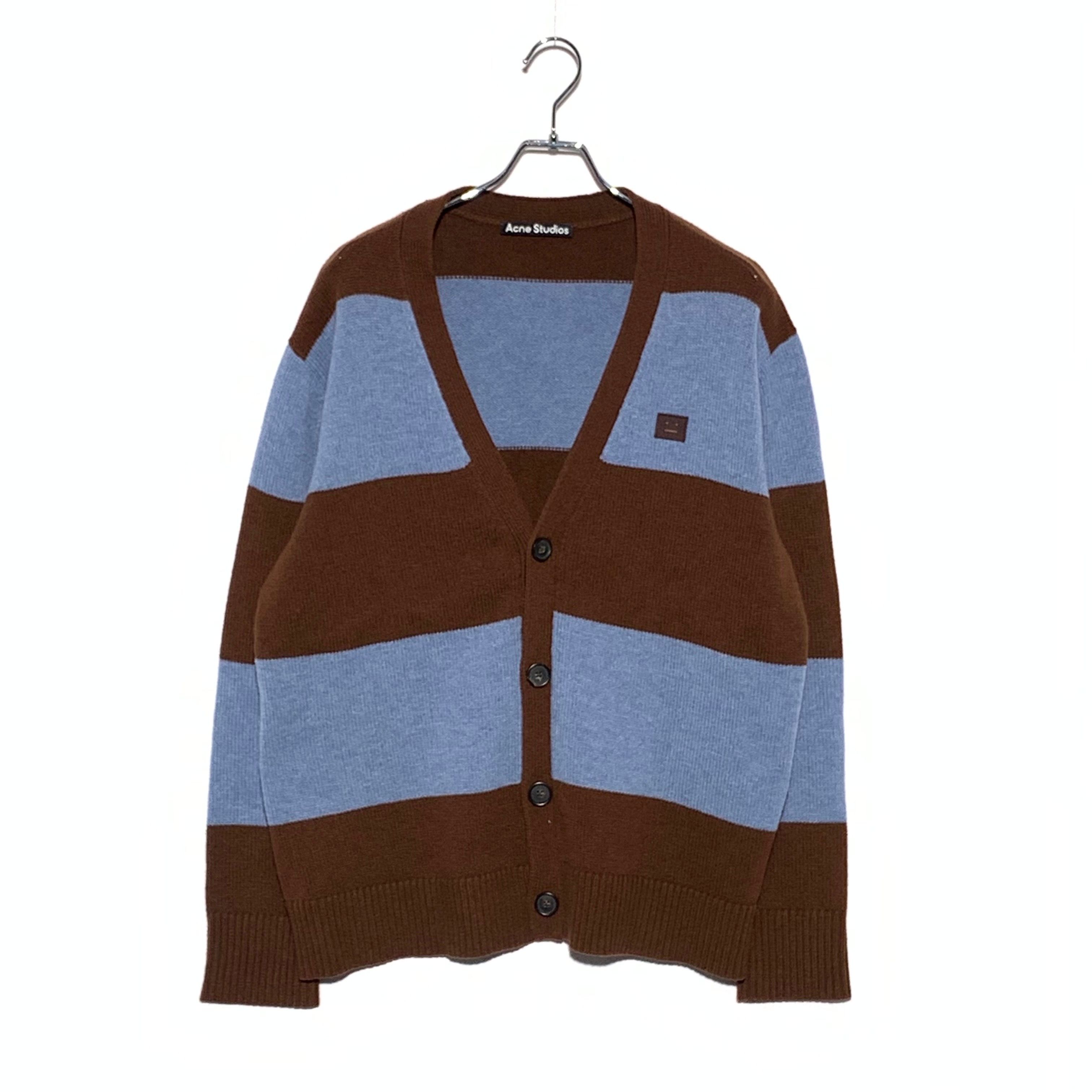 AcneStudios WoolStripedCardiganBrownBlue