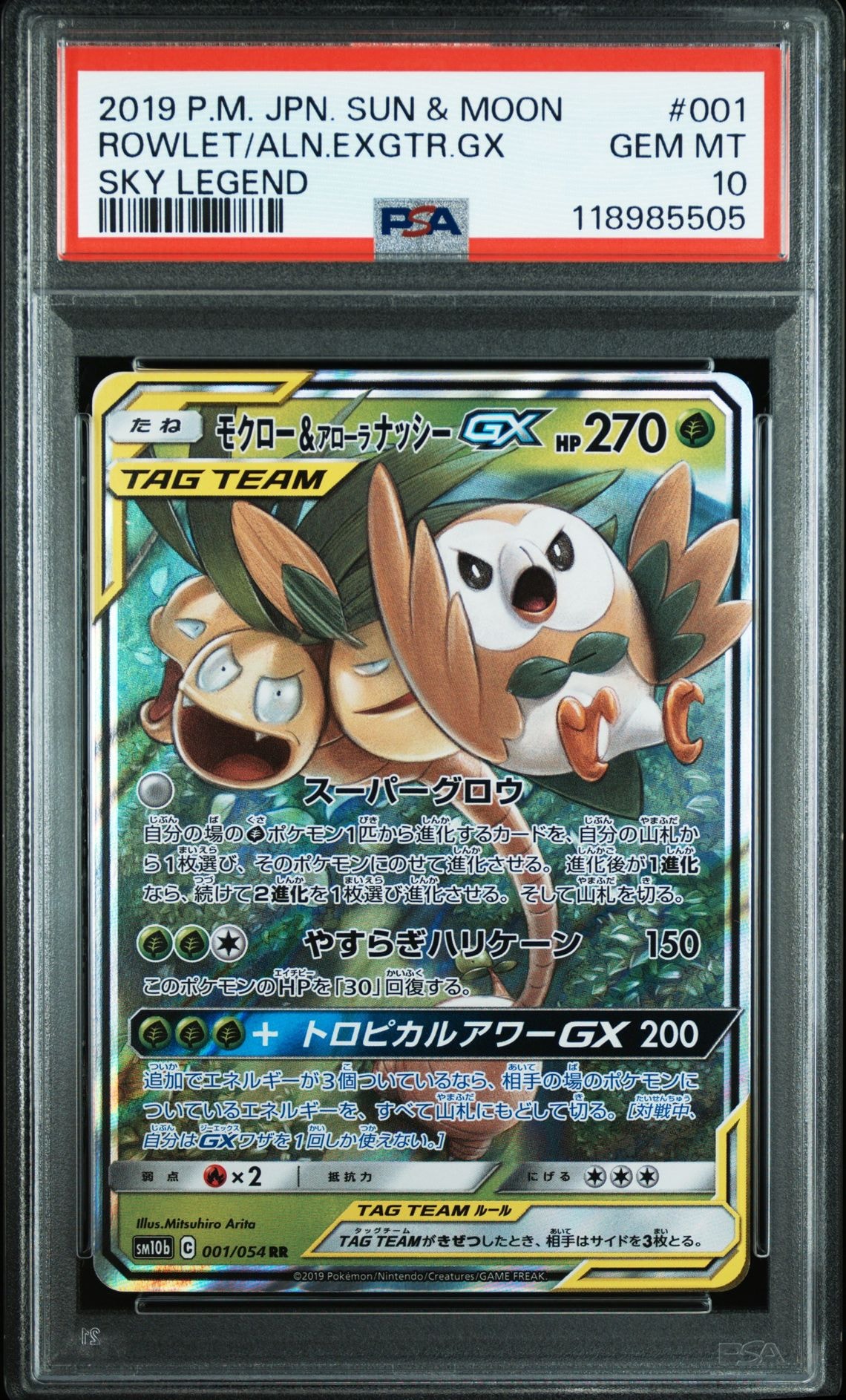 モクロー&アローラナッシーGX RR [SM10b 001/054](強化拡張パック「スカイレジェンド」)