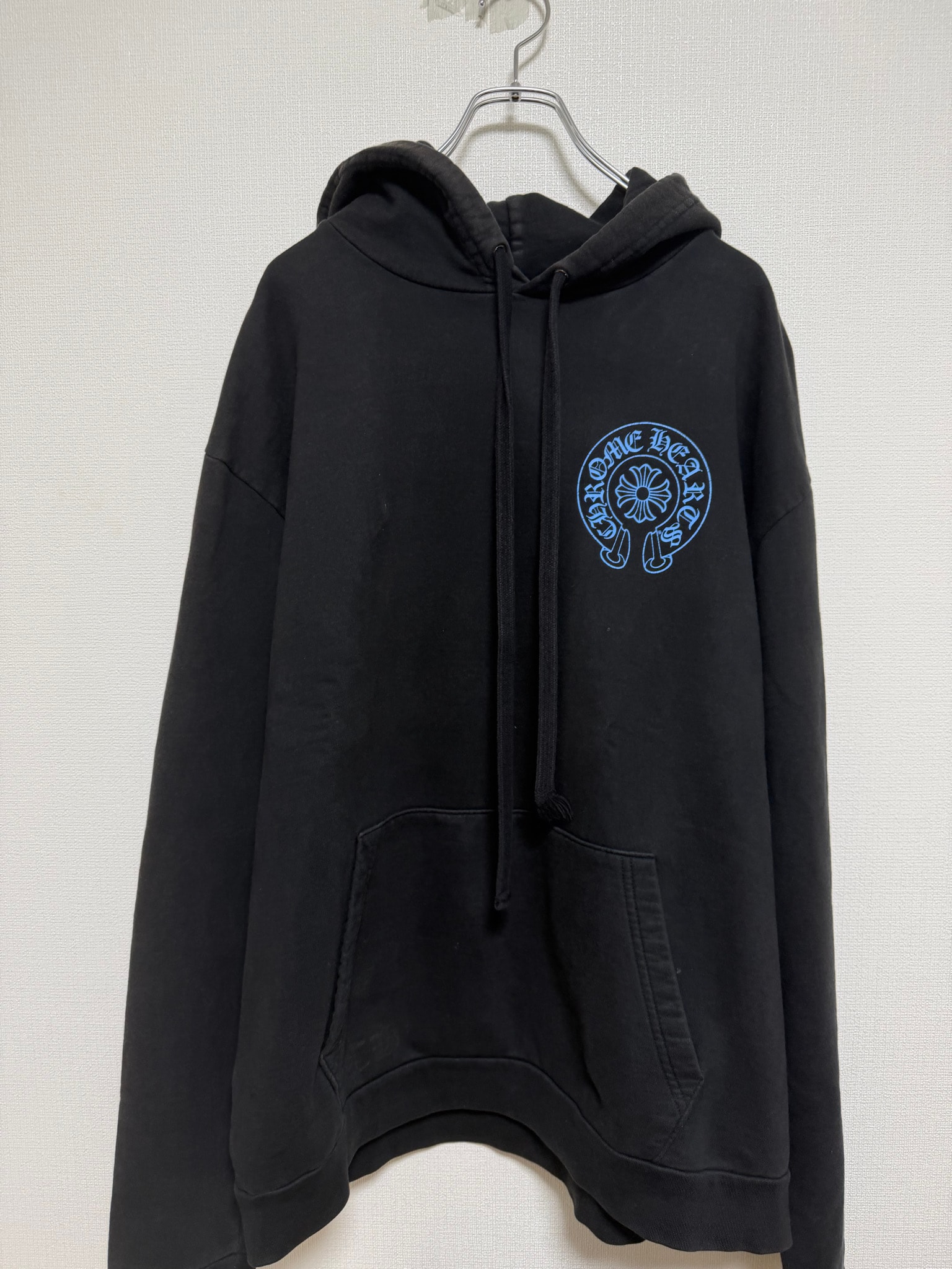 Chrome Hearts Horseshoe Logo Pullover Hoodie "Black/Blue"