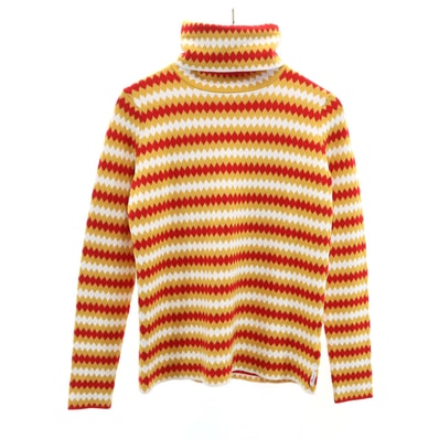 MONCLER モンクレール ブルガリア製 長袖 タートルネック セーター XS マスタード 他 ニット MAGLIONE TRICOT CICLISTA