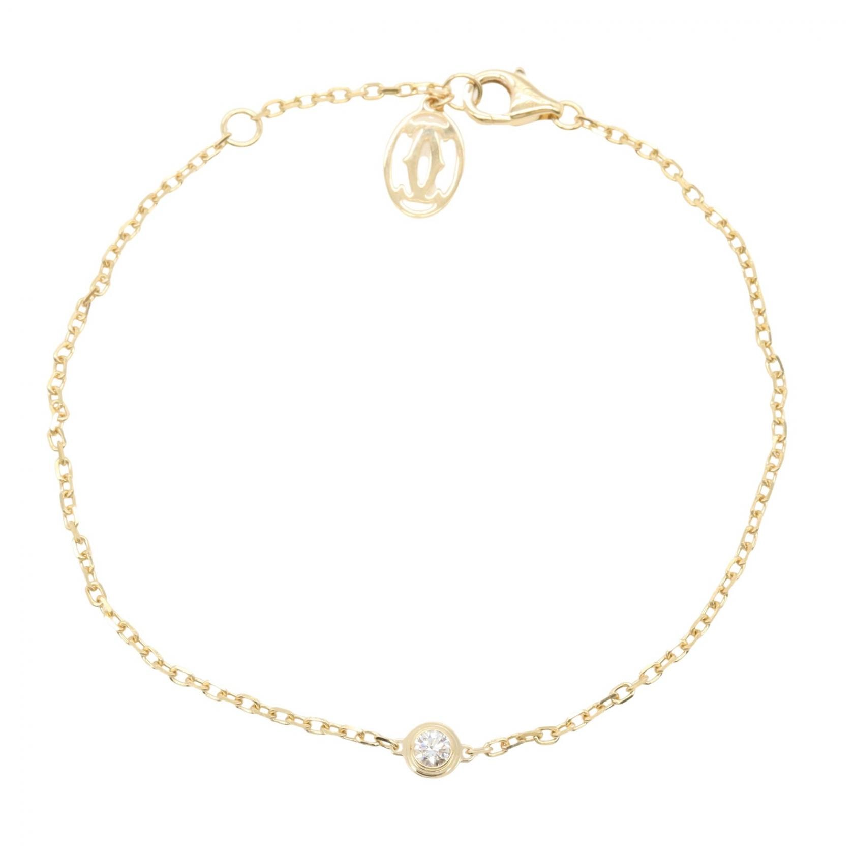 カルティエ CARTIER ダムール ブレスレット SM ブレスレット アクセサリー K18(イエローゴールド) ダイヤモンド レディース ゴールド系 / クリア系 B6043300 【中古】