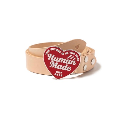 HUMAN MADE Heart Leather Belt "Red"