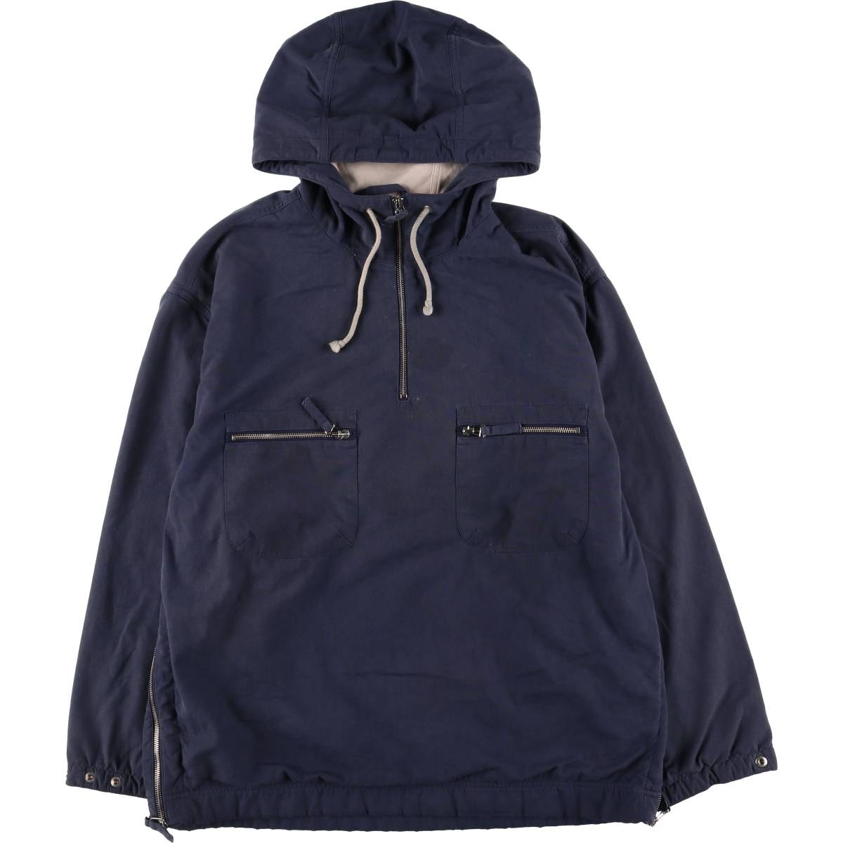 古着 90年代 リーバイス Levi's バックプリント フード付き ハーフジップ ジャケット メンズXL相当 ヴィンテージ/eaa551496