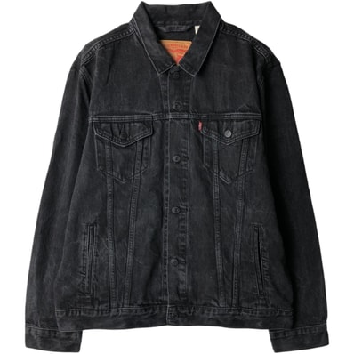 古着 リーバイス Levi's ブラック デニムジャケット Gジャン メンズXL相当/eaa654864