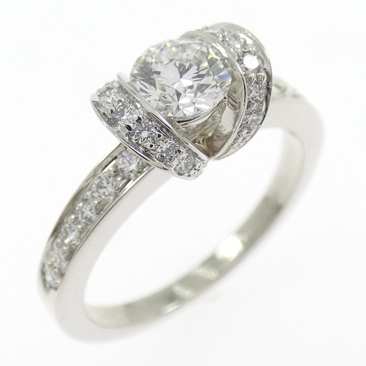 ティファニー リボン リング 0.43CT H VS1 3EXT