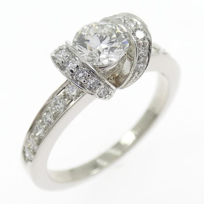 ティファニー リボン リング 0.43CT H VS1 3EXT