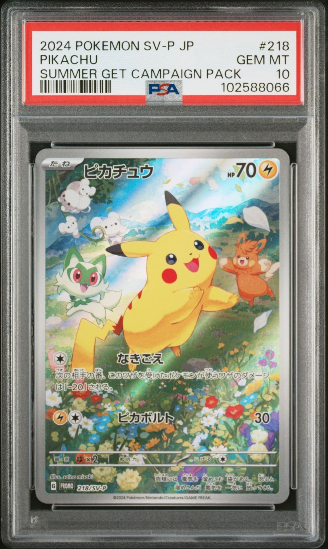 ピカチュウ P [SV-P 218](プロモカードパック「ポケカの夏がキタ!プロモカードGetキャンペーン!」)